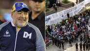 Na Casa Rosada, velório de Maradona é marcado com aglomeração de fãs - Getty Images;Reprodução/TN TV