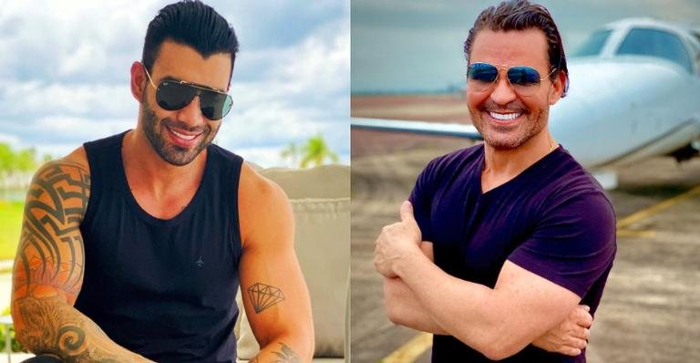 Gusttavo Lima posa sem camisa e é comparado a Eduardo Costa - Reprodução/Instagram