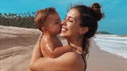 Gabi Brandt exibe o barrigão de 8 meses em foto com Davi - Reprodução/Instagram