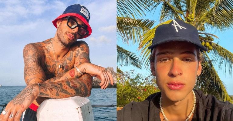 Em Fernando de Noronha, Gui Aráujo posa com João Guilherme em passeio de barco - Reprodução/Instagram