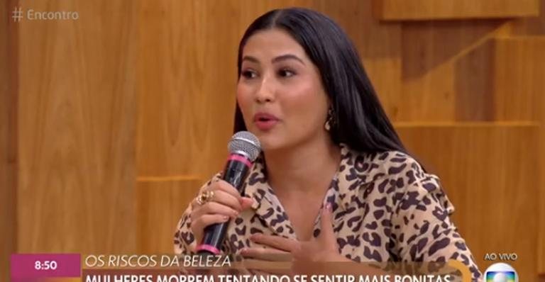 Thaynara OG fala sobre lipoaspiração no 'Encontro': ''Culpada até hoje'' - Reprodução/TV Globo