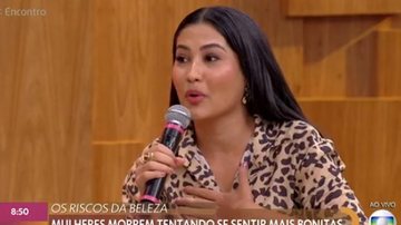 Thaynara OG fala sobre lipoaspiração no 'Encontro': ''Culpada até hoje'' - Reprodução/TV Globo