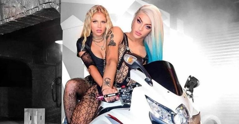 Pabllo Vittar e Luisa Sonza durante o clipe de 'Garupa' - Foto/Instagram