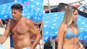 Renato Gaúcho e a filha, Carol Portaluppi, são flagrados em dia de praia no Rio - JC Pereira/AgNews