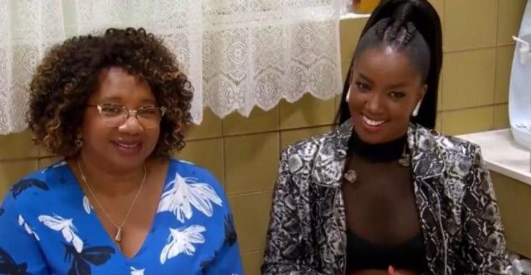 Iza celebra o aniversário da mãe, Isabel Cristina - Reprodução/TV Globo