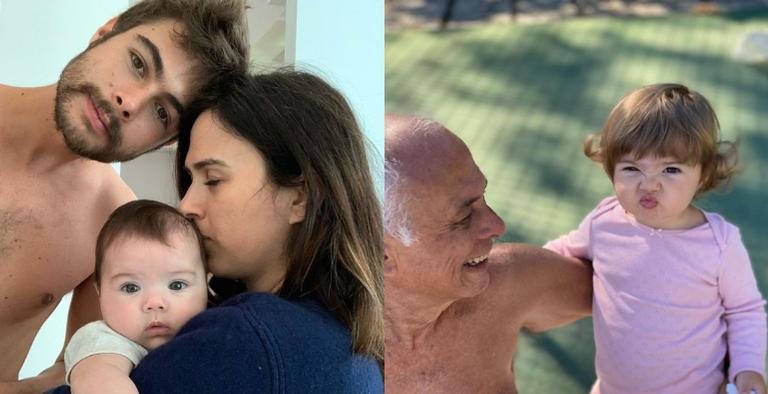 Tata Werneck exibe Clara Maria fazendo yoga com o pai e avô - Reprodução/Instagram