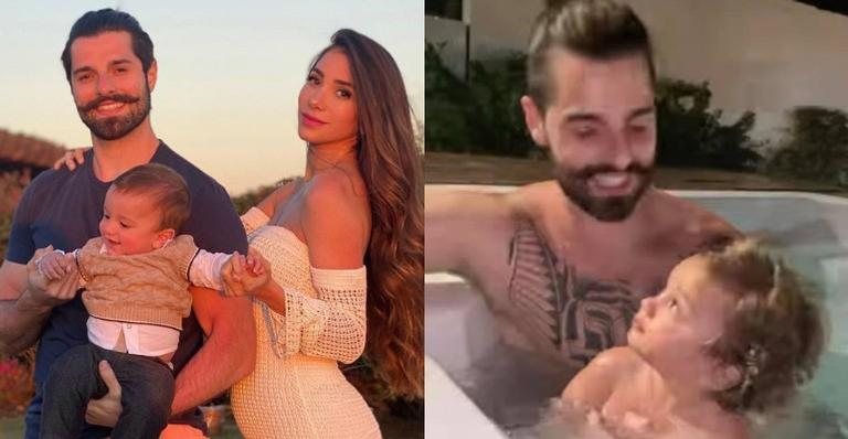 Romana Novais flagra Alok e Ravi brincando juntos na piscina - Reprodução/Instagram