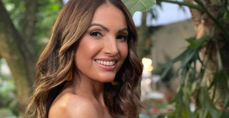 Patricia Poeta posa belíssima com vestido laranja - Foto/Instagram