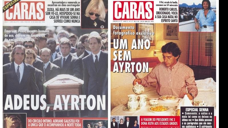 Capas de CARAS sobre Ayrton Senna - Revista CARAS