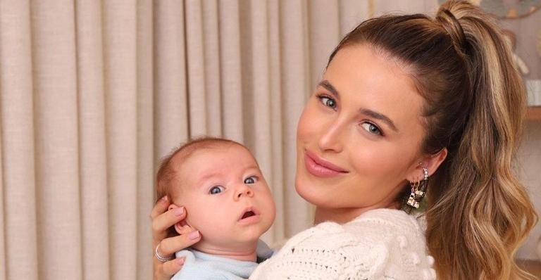 Lorena Carvalho celebra 2 meses de seu filho com Lucas Lucco - Reprodução/Leandro Silva