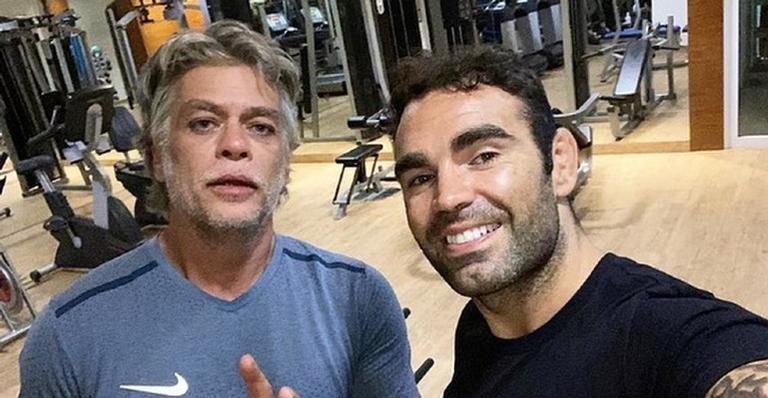 Chico Salgado posta clique de Fábio Assunção na academia - Reprodução/Instagram