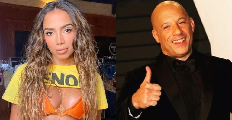 Em estúdio de gravação, Anitta aparece ao lado de Vin Diesel - Reprodução/Instagram