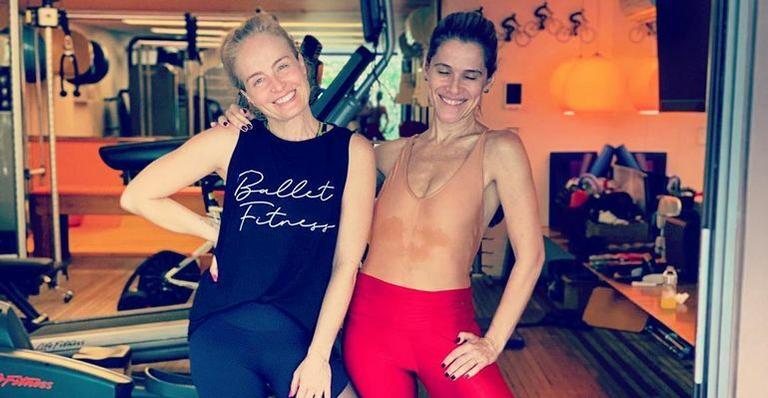 Angélica e Ingrid Guimarães treinam juntas na casa da apresentadora - Reprodução/Instagram