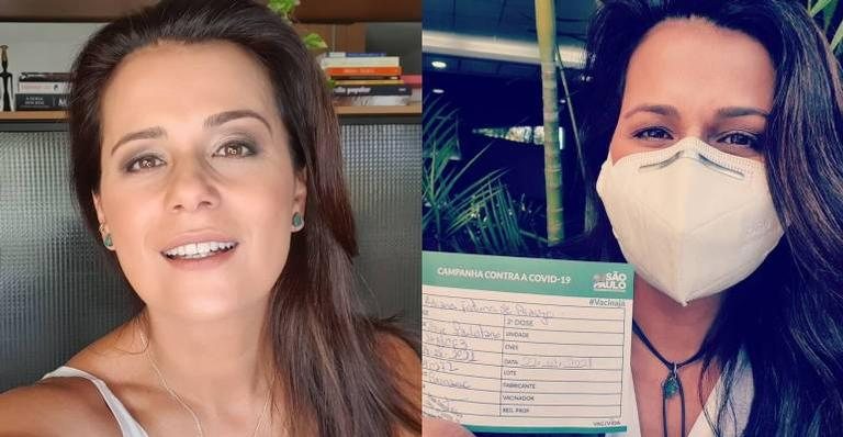 Adriana Araújo recebe 1ª dose da vacina contra a Covid-19 - Reprodução/Instagram