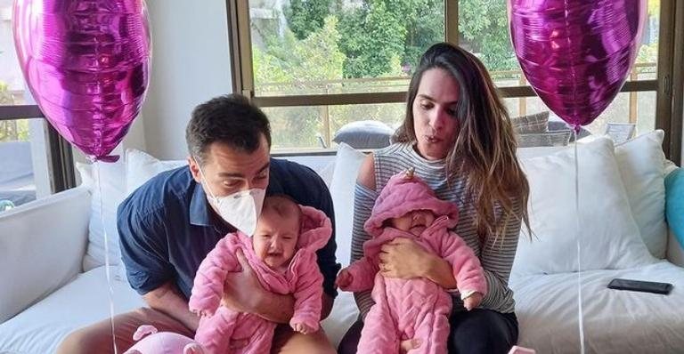 Marcella Fogaça e Joaquim Lopes celebram 4 meses das filhas - Reprodução/Instagram