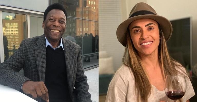 Pelé homenageia Marta após estreia na Olimpíada de Tóquio - Reprodução/Instagram