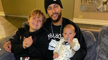 Neymar mostra Davi Lucca com Valentin e Francisco - Reprodução/Instagram