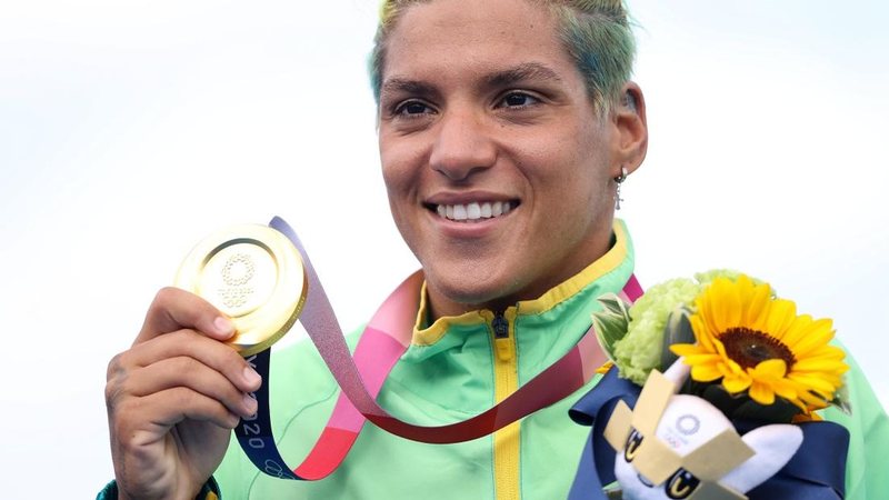 Famosos comemoram medalha de Ana Marcela Cunha em Tóquio - Foto: Atsushi Tomura/Getty Images