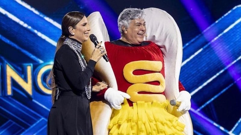 Sidney Magal se pronuncia após 'The Masked Singer Brasil' e recebe carinho de Ivete Sangalo - Reprodução/TV Globo