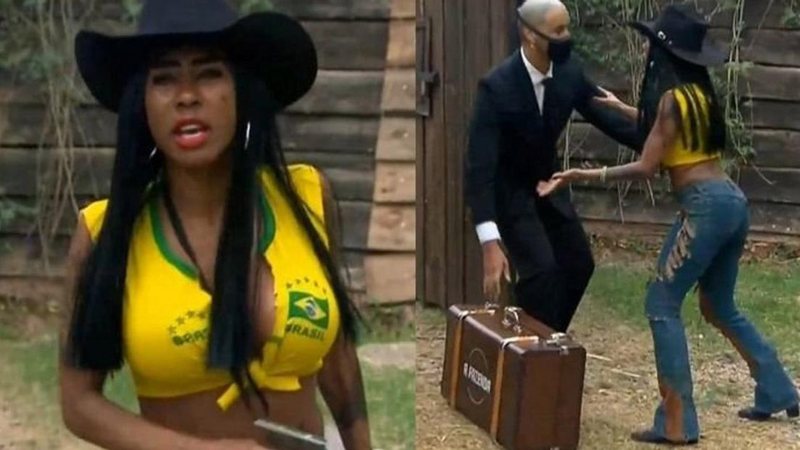 Inês Brasil invade 'A Fazenda' em brincadeira da Record - Divulgação/Record TV