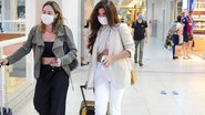 Juliana Paes embarcando com amiga em aeroporto do Rio de Janeiro - Webert Belicio/Agnews