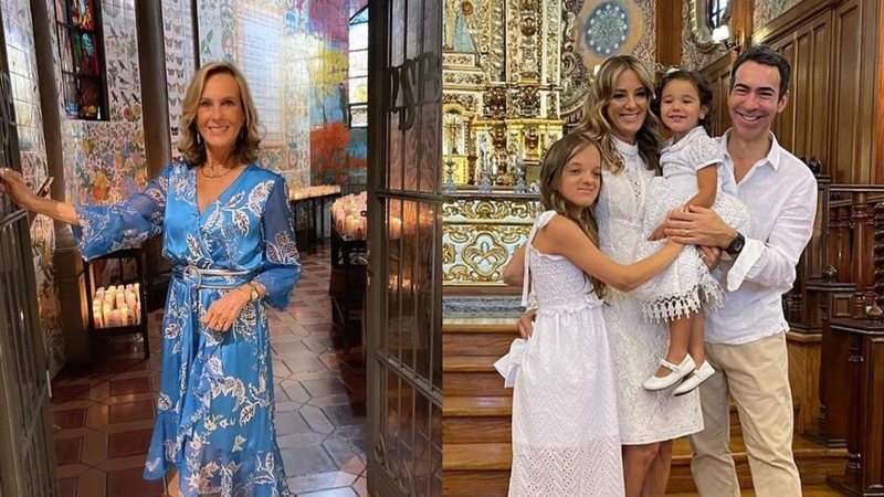 Helô Pinheiro registra batizado da neta Manu, filha de Tici - Reprodução/Instagram