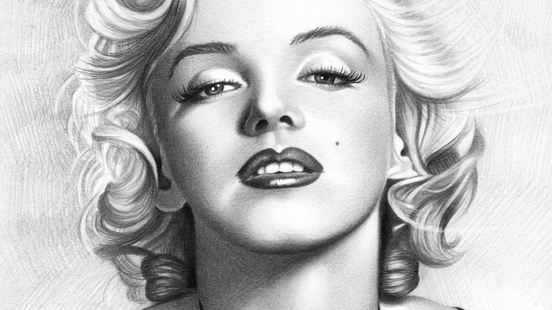 Desenho do rosto da atriz Marilyn Monroe - Imagem de Dayron Villaverde por Pixabay