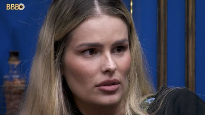 Yasmin Brunet se mostrou surpresa com a quantidade de votos que recebeu no primeiro paredão do BBB 24 - Reprodução / TV Globo