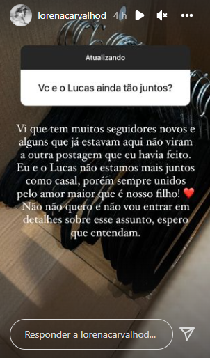 Lorena Carvalho fala sobre mudança