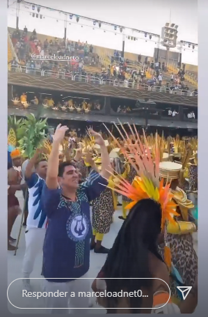 Marcelo Adnet arrasa em desfile na Sapucaí