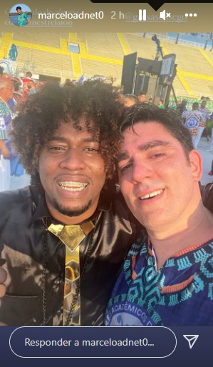 Marcelo Adnet arrasa em desfile na Sapucaí