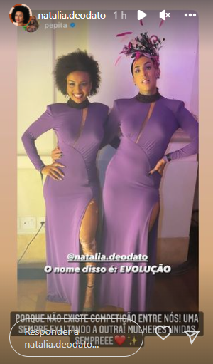 Natália, do BBB 22, e Pepita usam mesmo look em evento