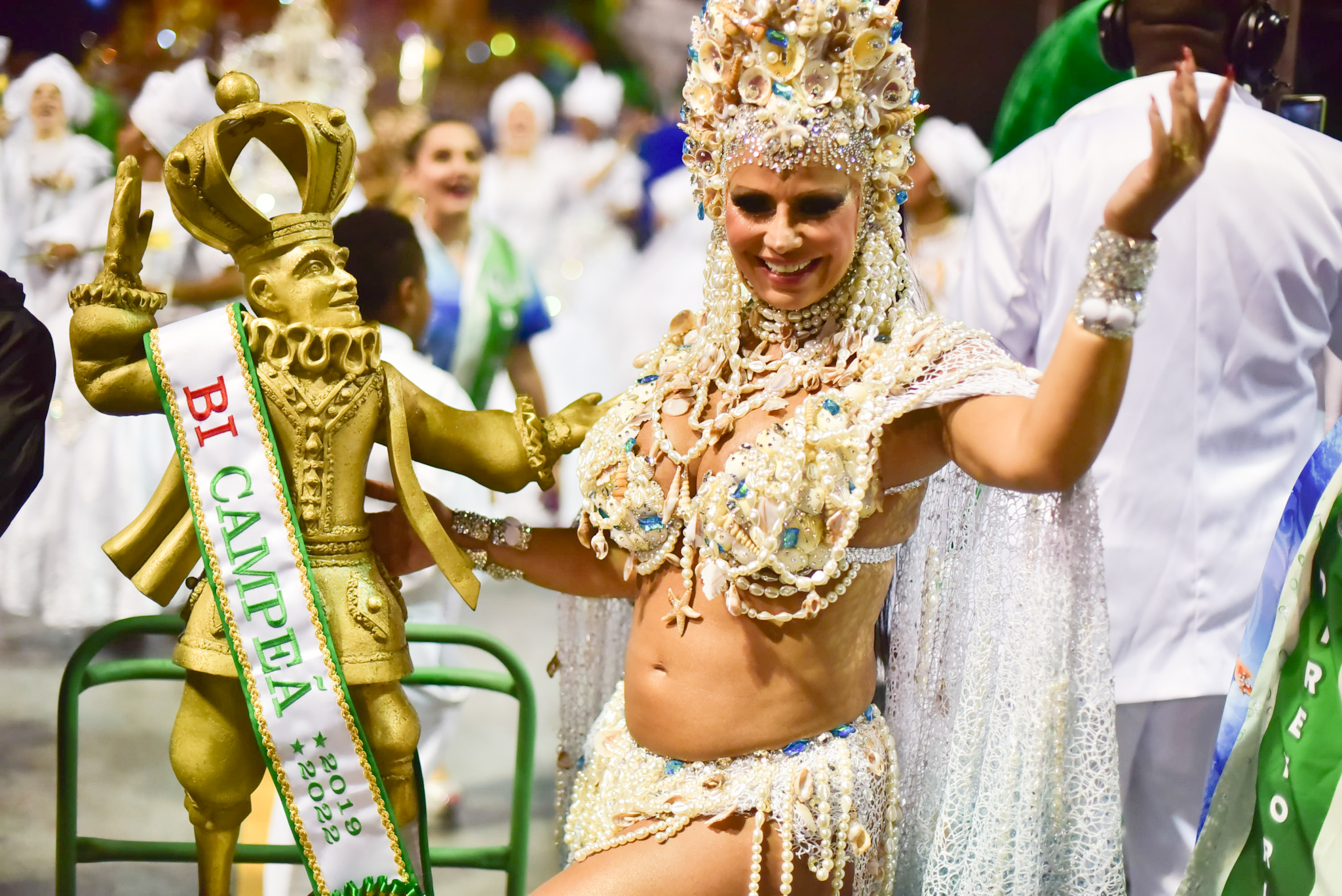 Viviane Araujo no desfile da Mancha Verde