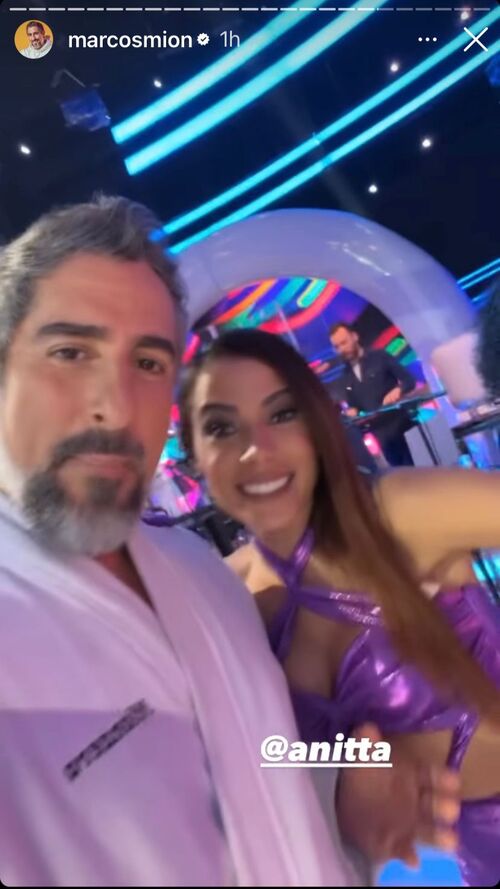 Anitta participou das gravações do Caldeirão