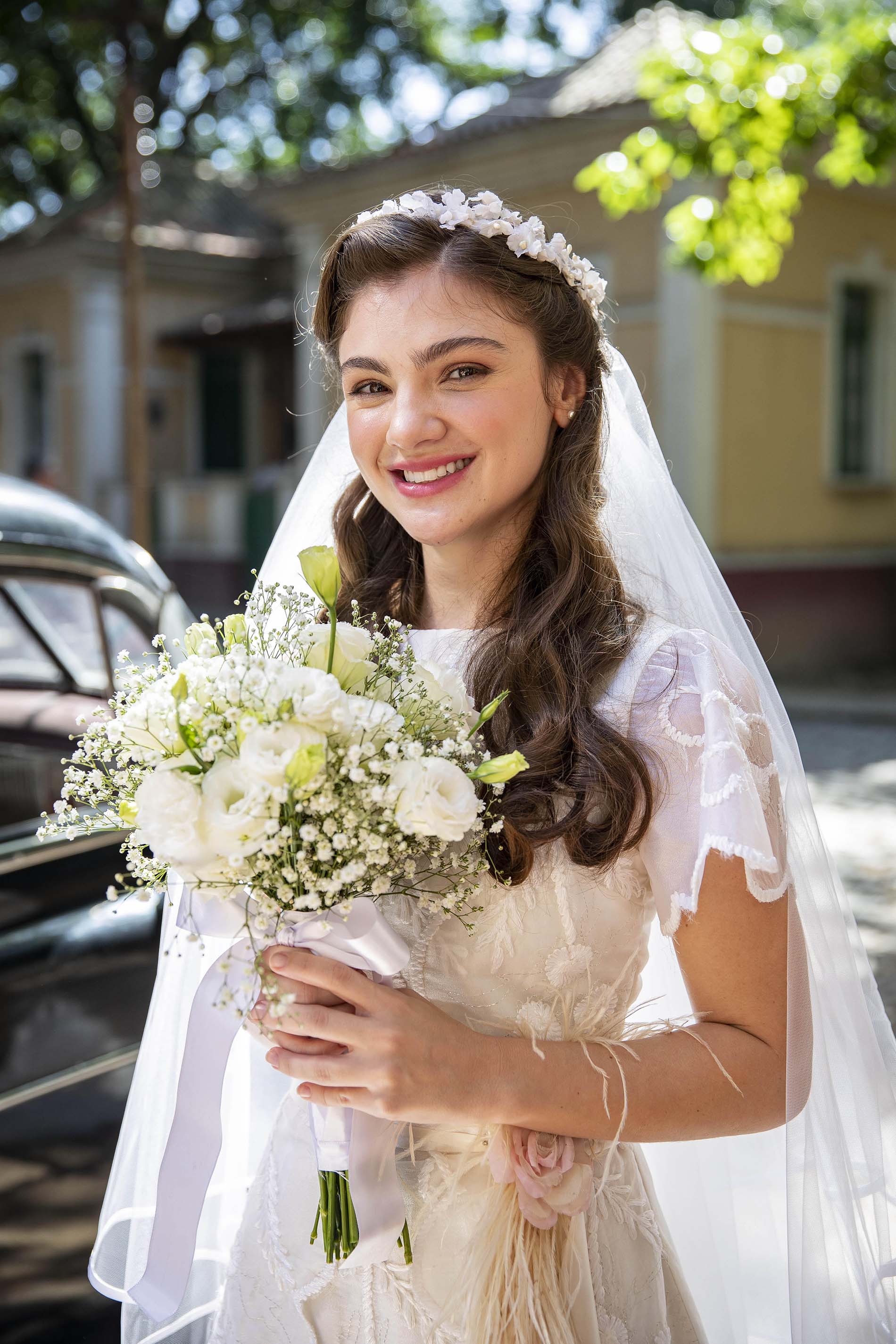 Casamento de Olívia (Debora Ozório) e Tenório (Jayme Matarazzo) na novela Além da Ilusão