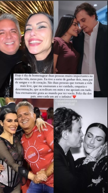 Cleo celebra o 'Dia dos Pais' com declaração especial para Fábio Jr. e Orlando Morais