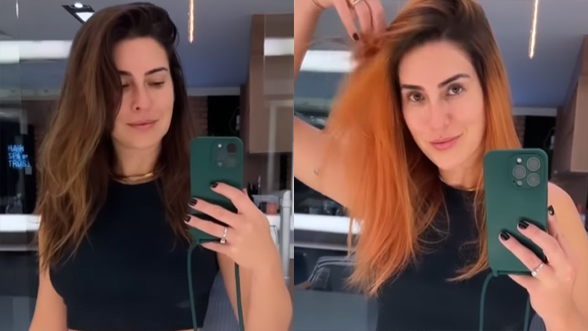 Fernanda Paes Leme mostra antes e depois do novo visual