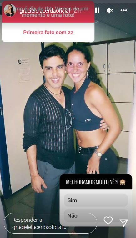 Graciele Lacerda relembra foto antiga com Zezé Di Camargo