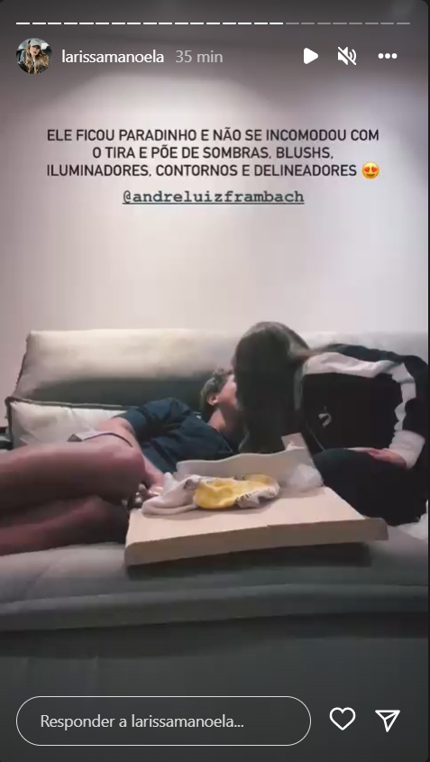 Larissa Manoela posta story com namorado - Créditos: Reprodução / Instagram