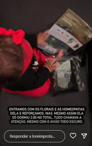 Lore Improta conta sobre perrengue com a filha em avião