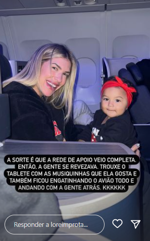 Lore Improta conta sobre perrengue com a filha em avião