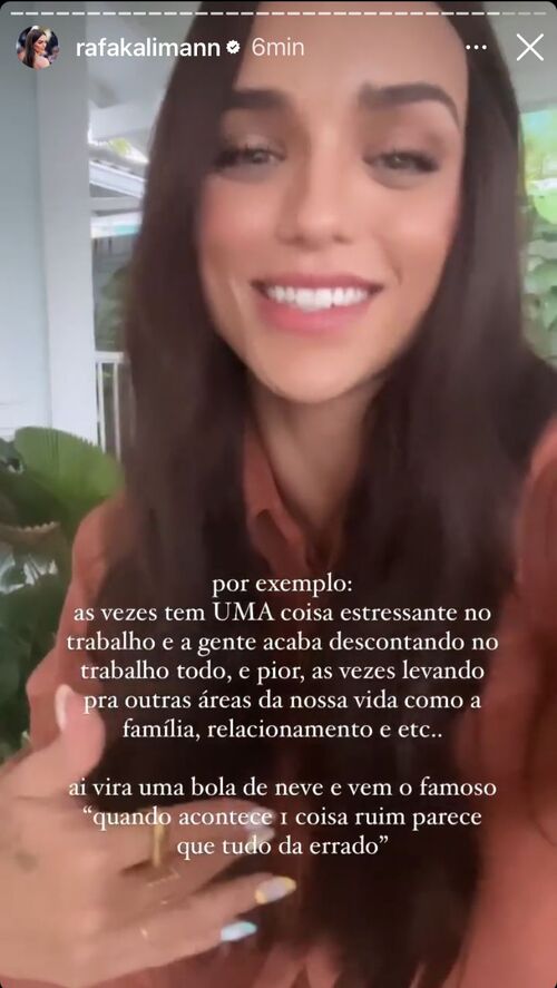 A apresentadora falou sobre estresse no Instagram