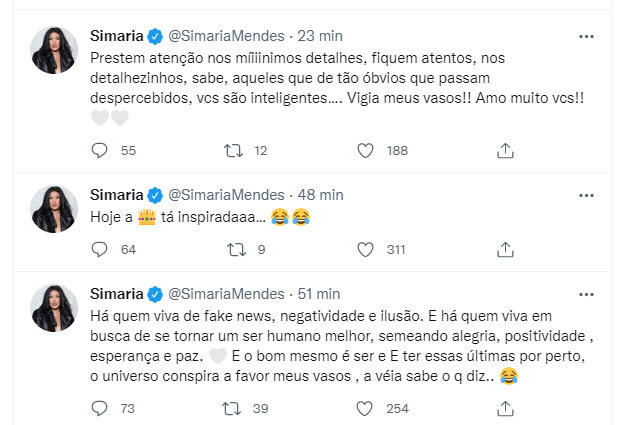 Simaria manda indireta nas redes sociais