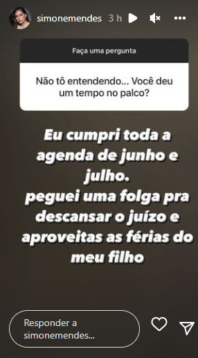 Simone responde perguntas de fãs