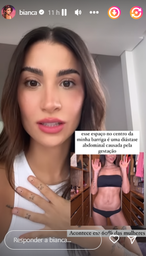 Bianca Andrade rebate críticas e fala sobtre diástase