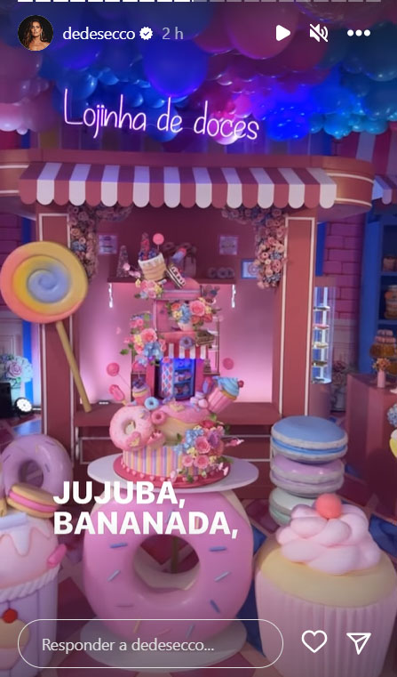 Decoração da festa de aniversário da filha de Deborah Secco