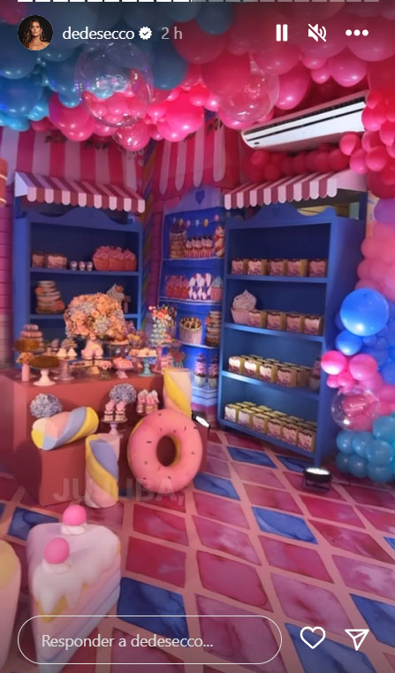 Decoração da festa de aniversário da filha de Deborah Secco