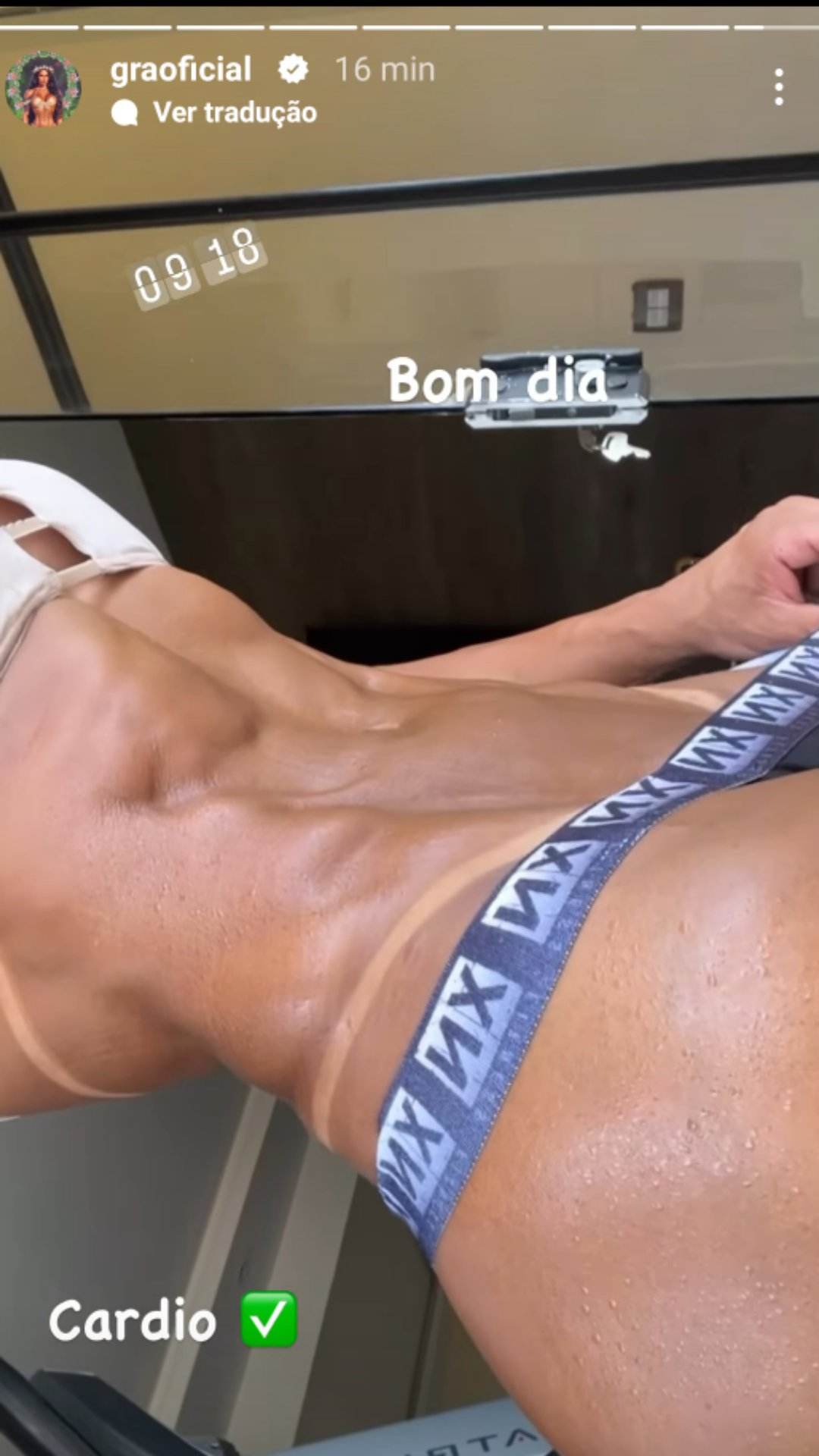 Gracyanne Barbosa cardio após o Natal