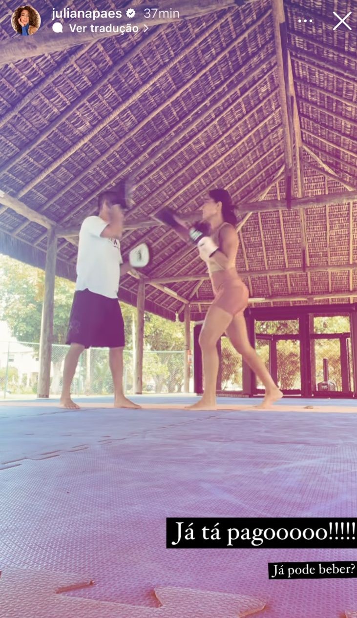 Juliana Paes arrasa em treino de boxe