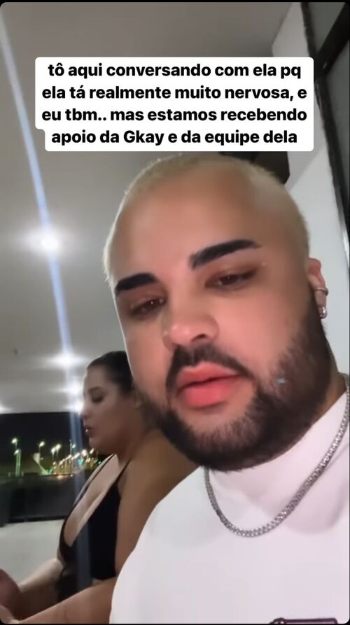 Nas redes sociais, Lucas se pronunciou em nome da irmã e relatou que ela estaria muito nervosa com o ocorrido